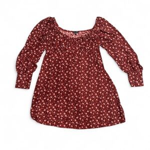 As U Wish Red Floral Casual Dress